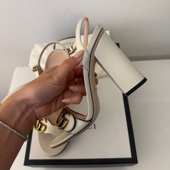 Gucci Marmont White Heels - Picture 6 of 16